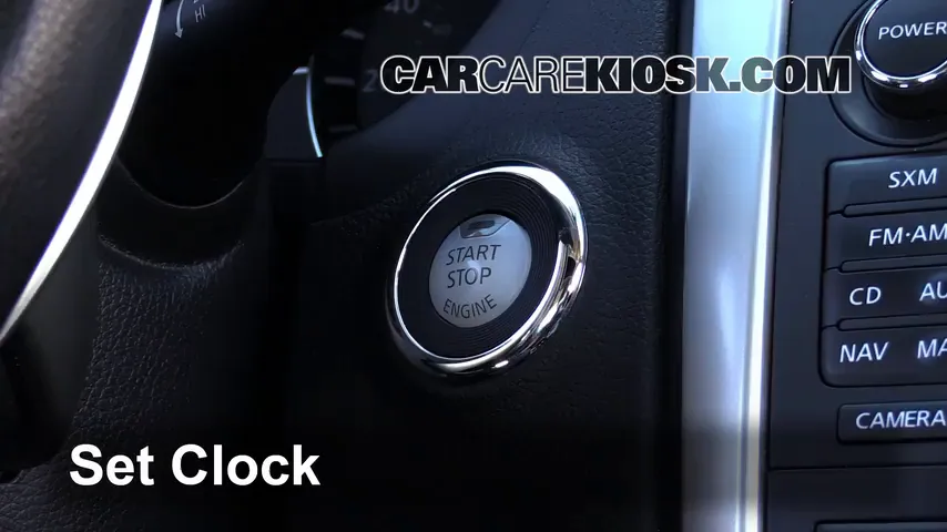 How to Set the Clock / Change Time on a 2016 Nissan Altima SL 3.5L V6